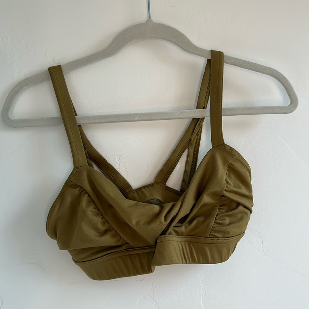 Free people movement Green Cross front bra